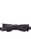 Dolce & Gabbana Gray Black Wool Silk Bow Tie