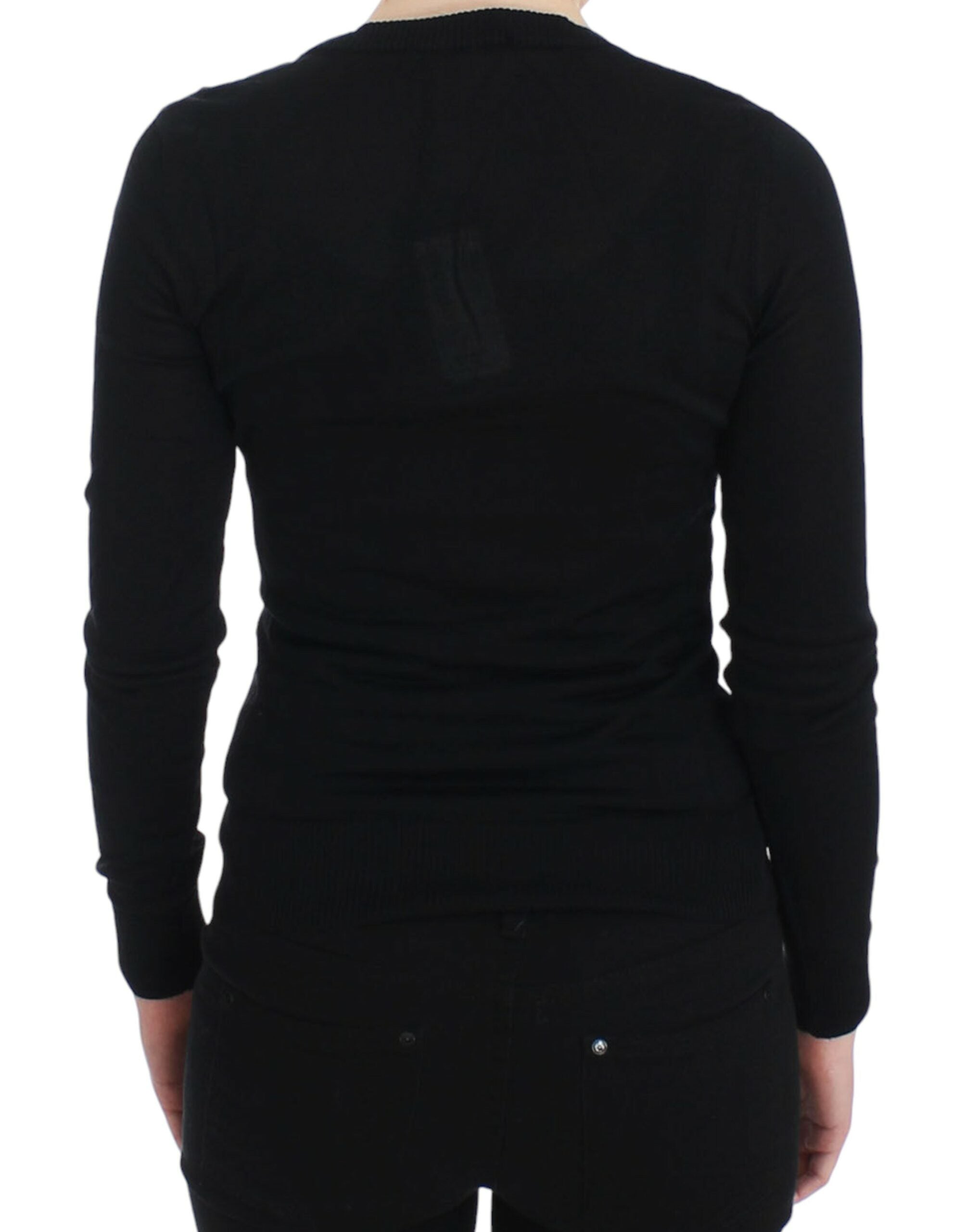 Dolce & Gabbana Elegant Black Deep Crewneck Sweater - ACCEXO