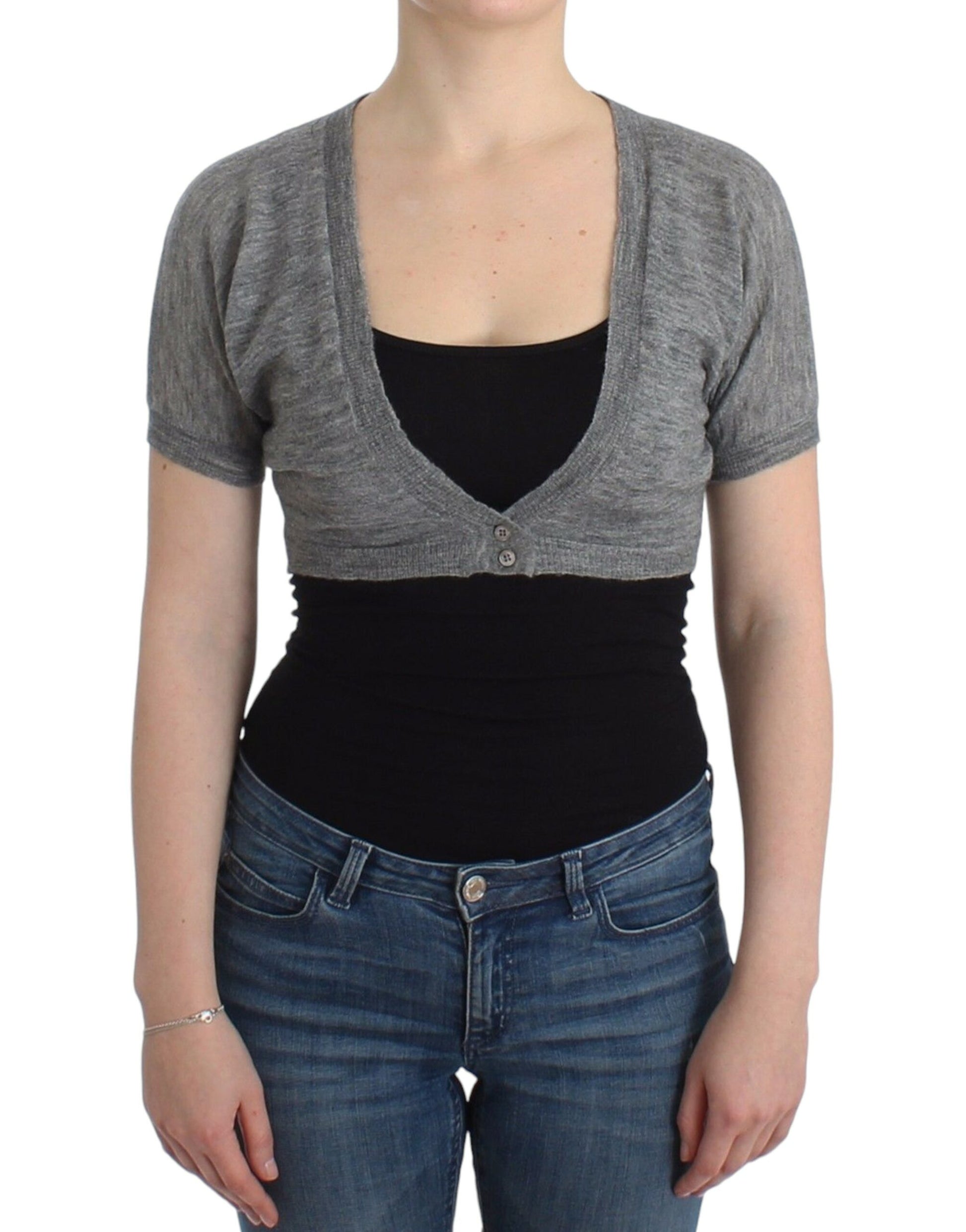 Ermanno Scervino Chic Alpaca Wool Blend Bolero - ACCEXO