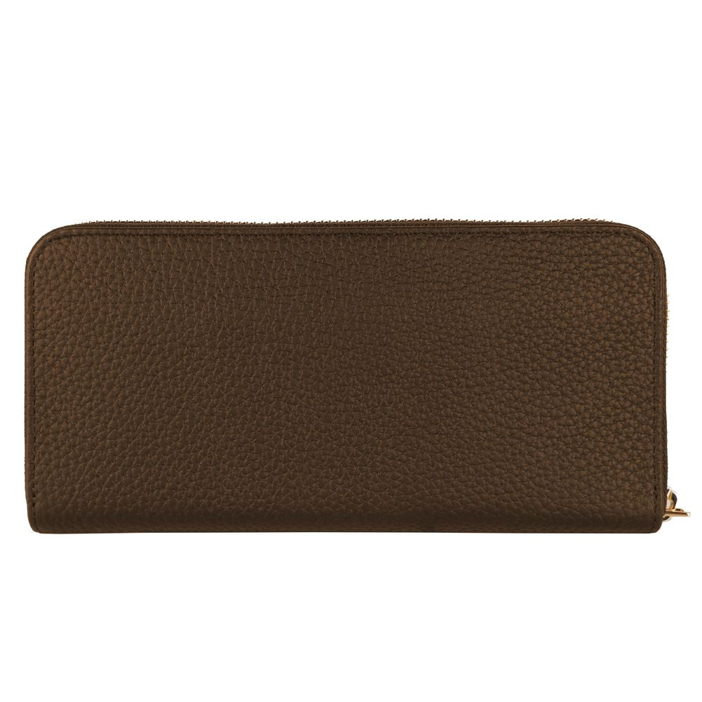 Baldinini Trend Exquisite Leather Zip Wallet in Brown - ACCEXO