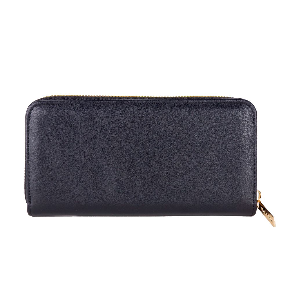 Baldinini Trend Chic Black Leather Zip Wallet - ACCEXO