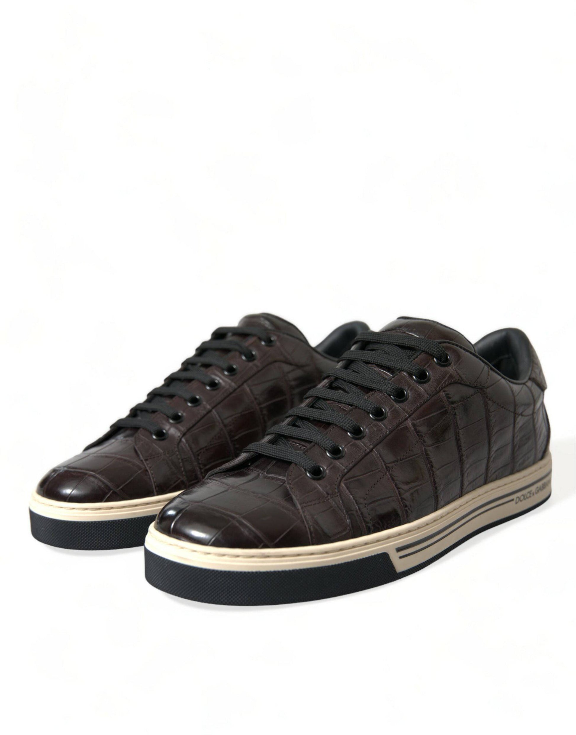 Dolce & Gabbana Elegant Exotic Leather Low-Top Sneakers - ACCEXO