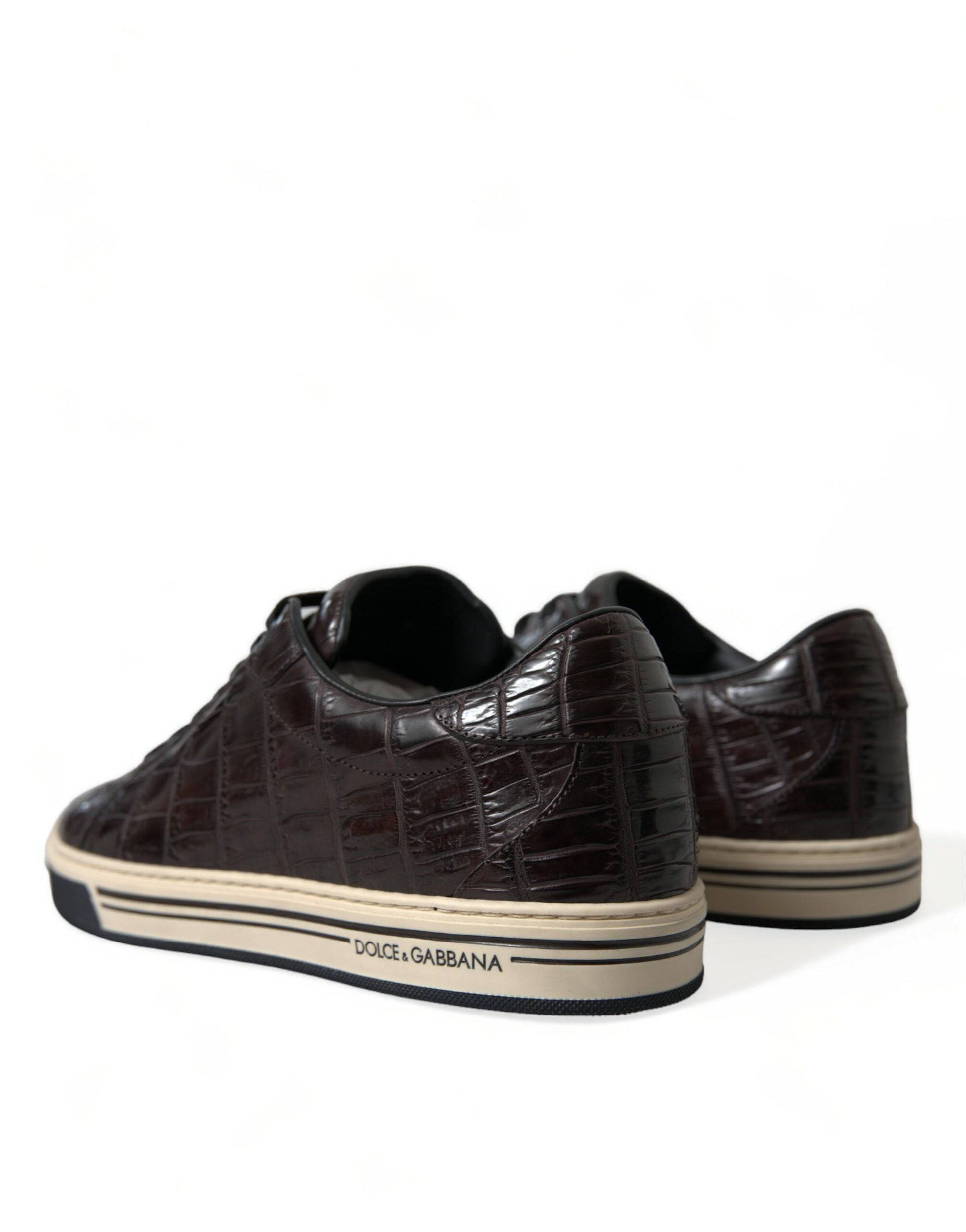 Dolce & Gabbana Elegant Exotic Leather Low-Top Sneakers - ACCEXO