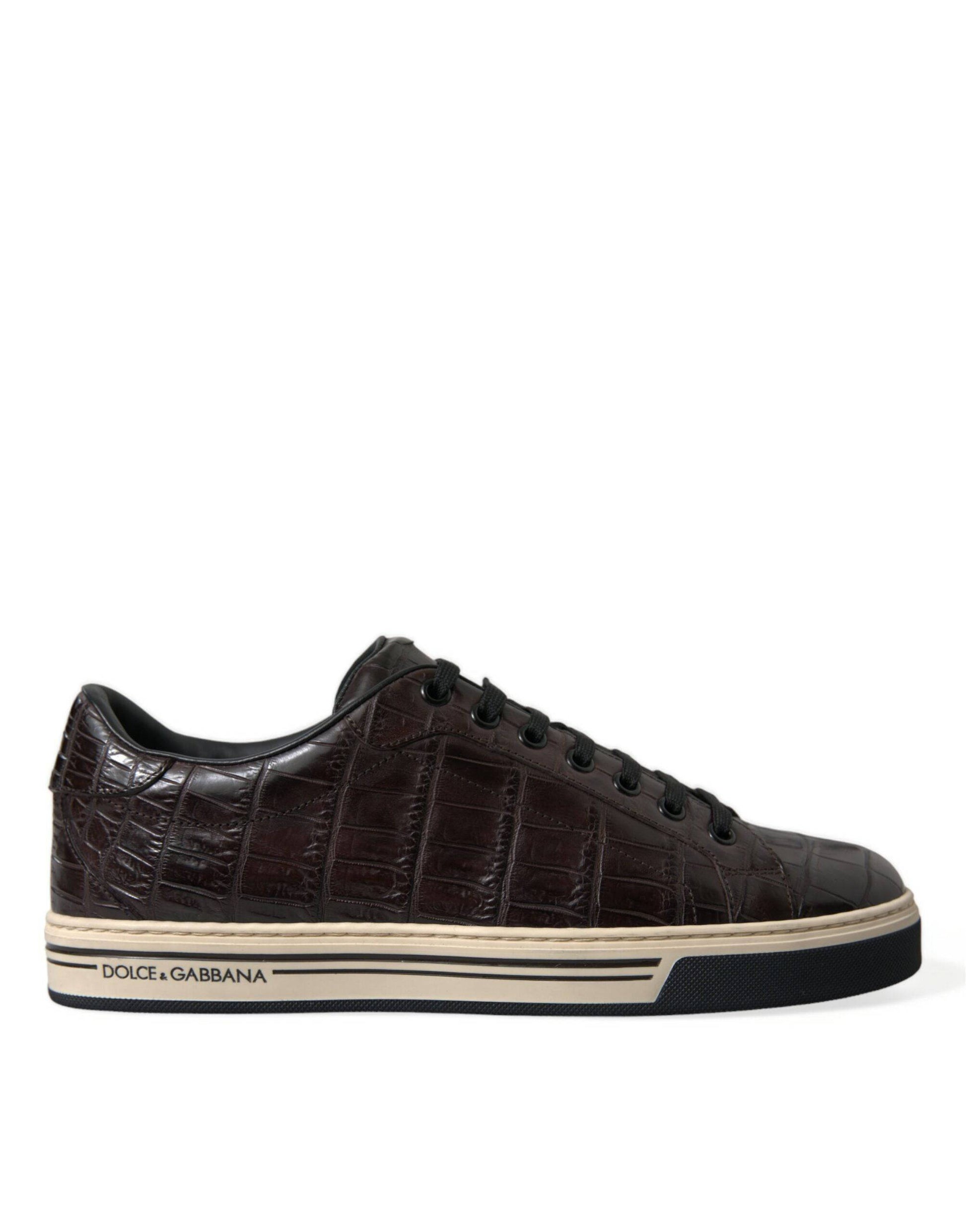 Dolce & Gabbana Elegant Exotic Leather Low-Top Sneakers - ACCEXO