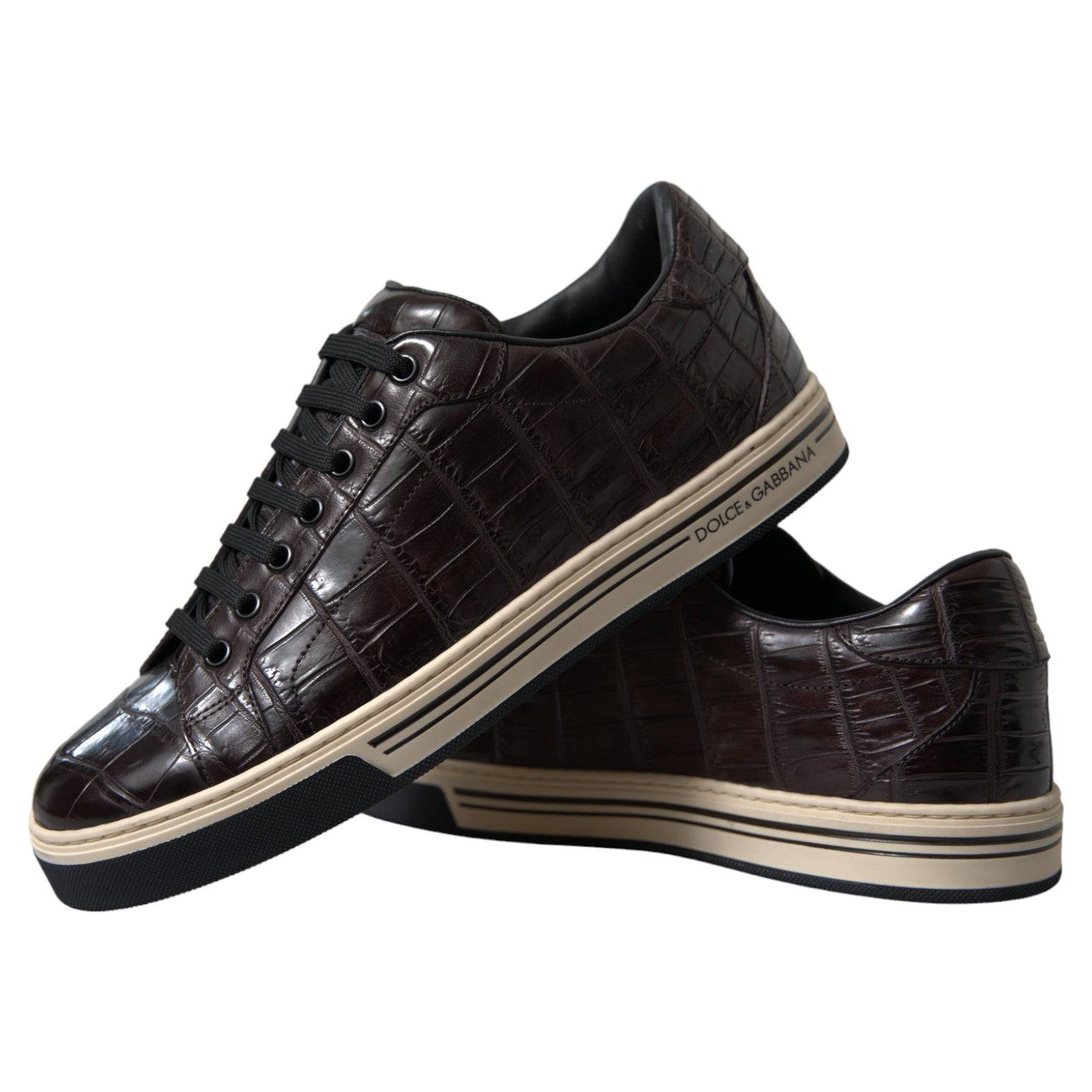Dolce & Gabbana Elegant Exotic Leather Low-Top Sneakers - ACCEXO