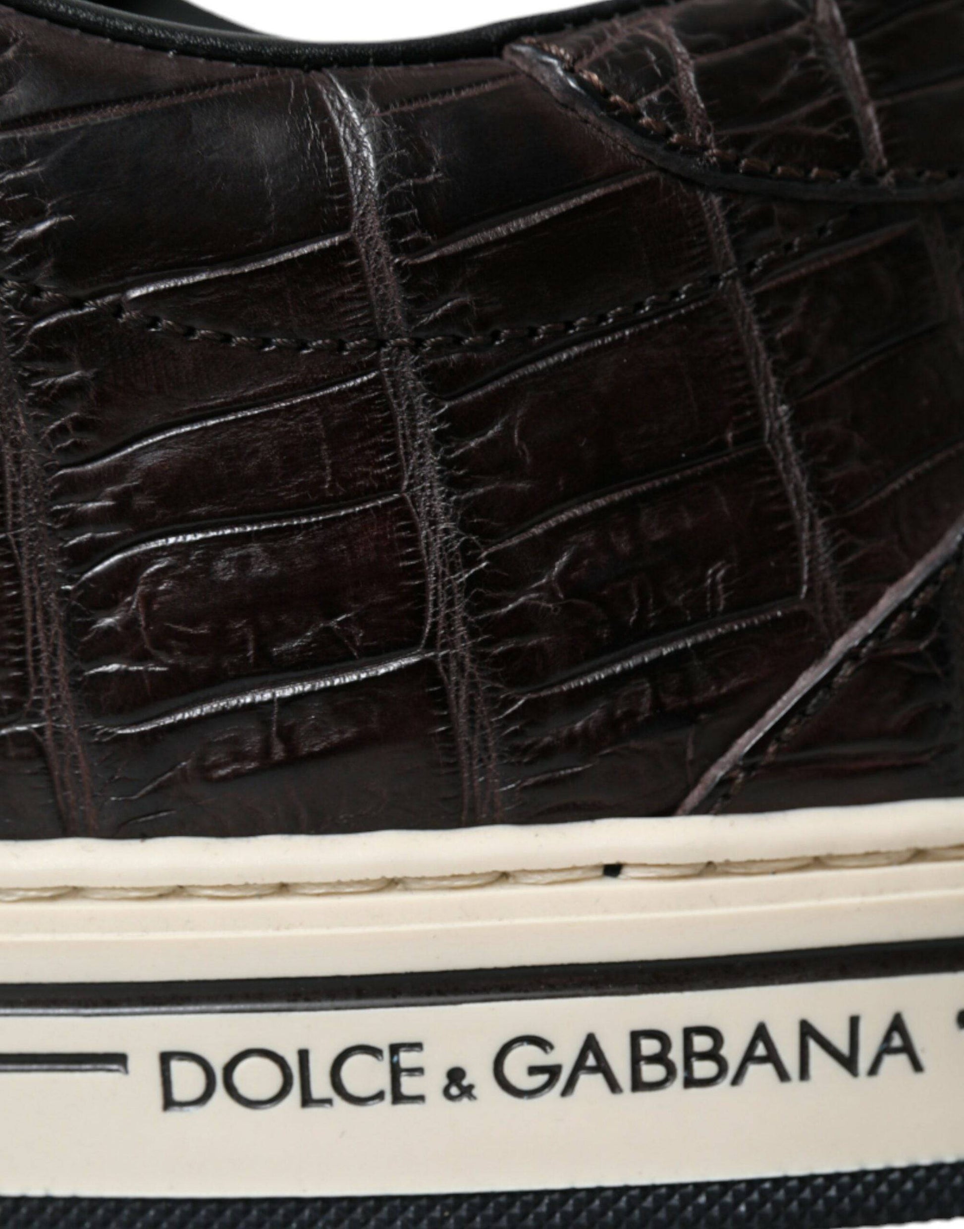 Dolce & Gabbana Elegant Exotic Leather Low-Top Sneakers - ACCEXO