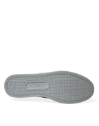 Dolce & Gabbana Chic Blue Leopard Print Mid-Top Sneakers - ACCEXO