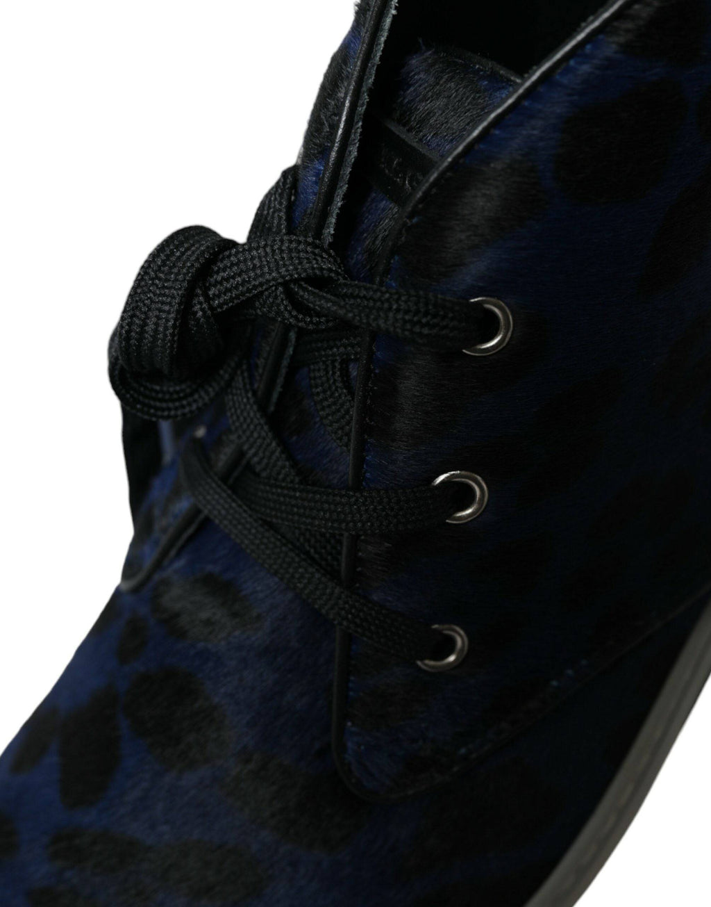 Dolce & Gabbana Chic Blue Leopard Print Mid-Top Sneakers - ACCEXO