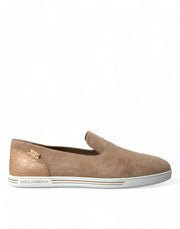 Dolce & Gabbana Elegant Beige Leather Loafers - ACCEXO