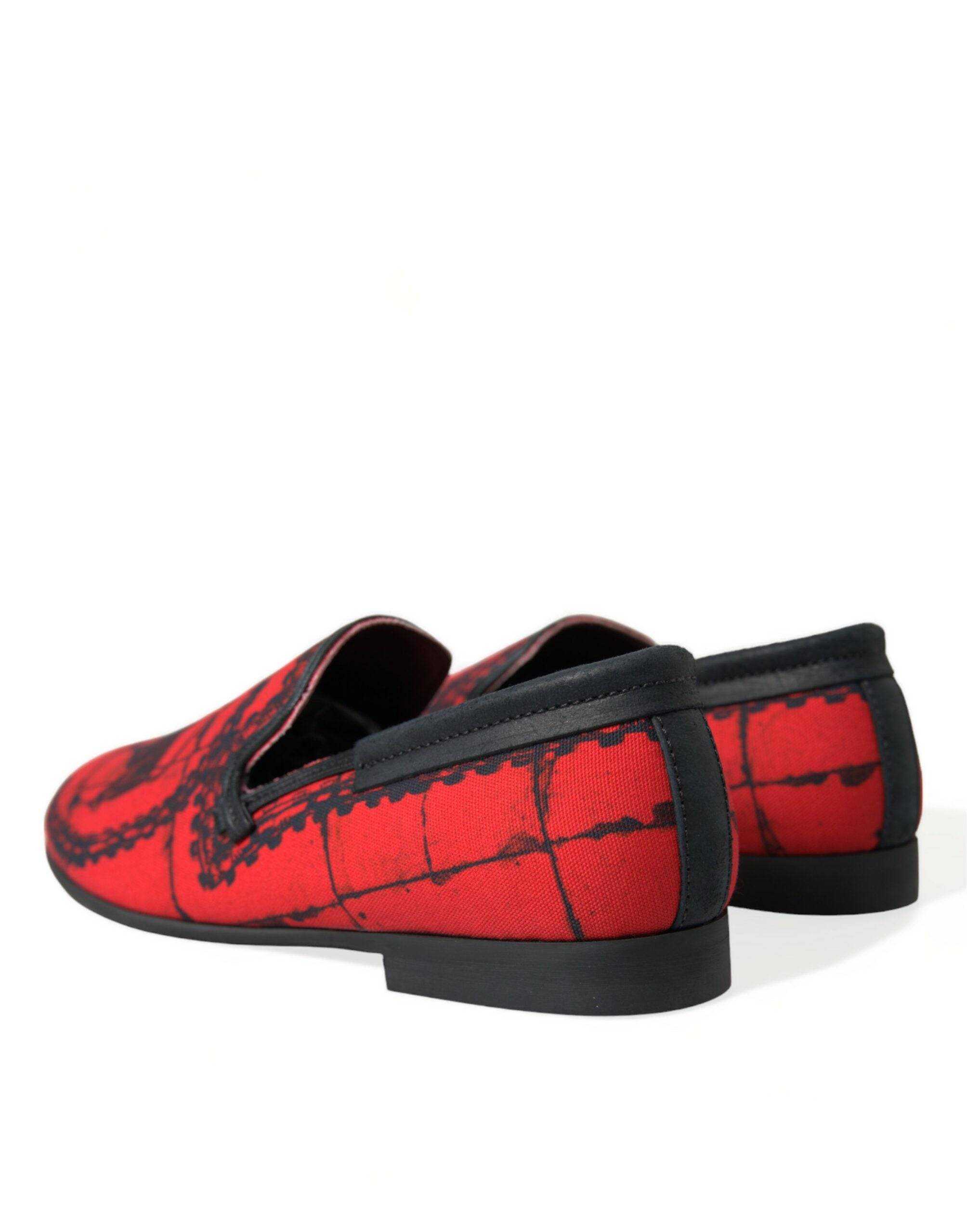 Dolce & Gabbana Torero-Inspired Luxe Red & Black Loafers - ACCEXO