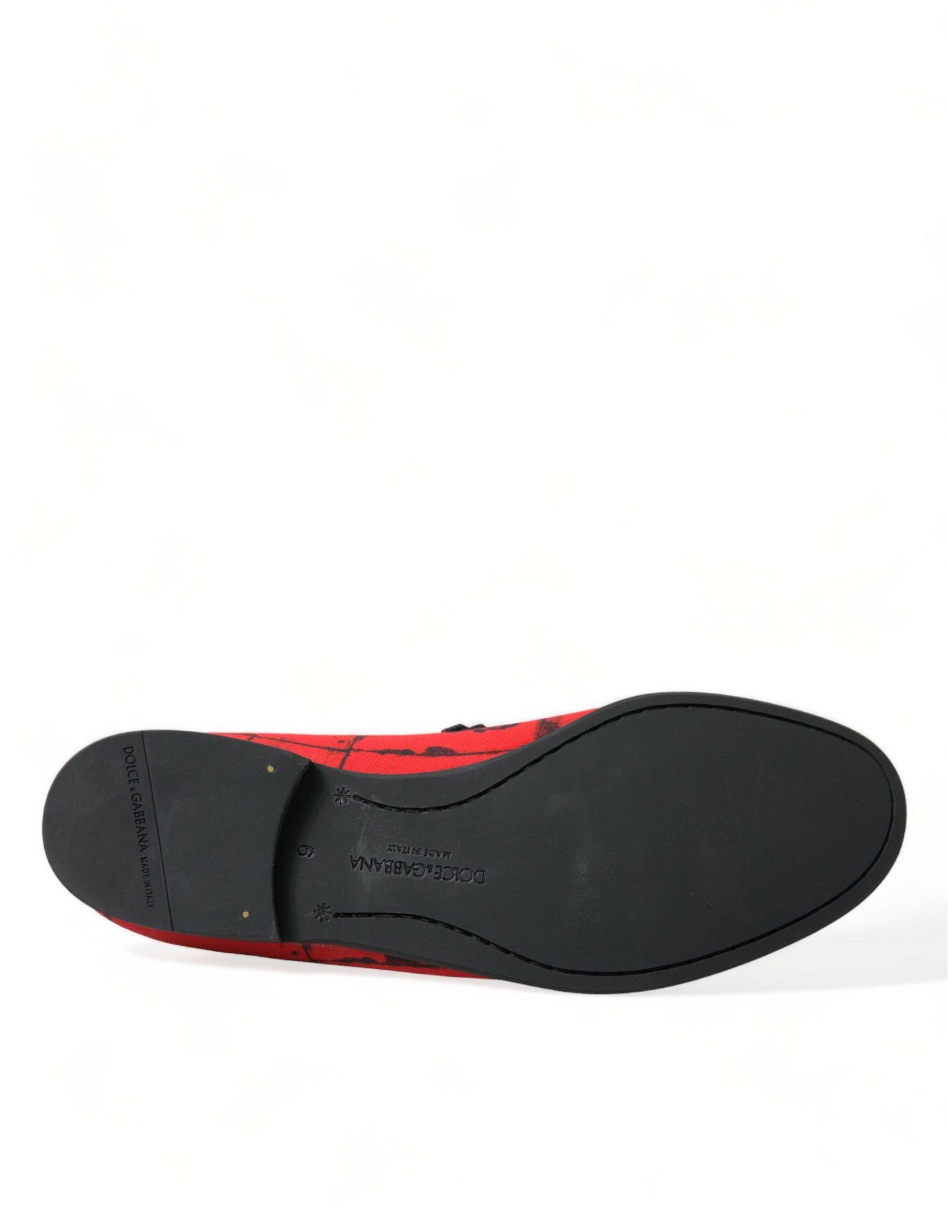 Dolce & Gabbana Torero-Inspired Luxe Red & Black Loafers - ACCEXO