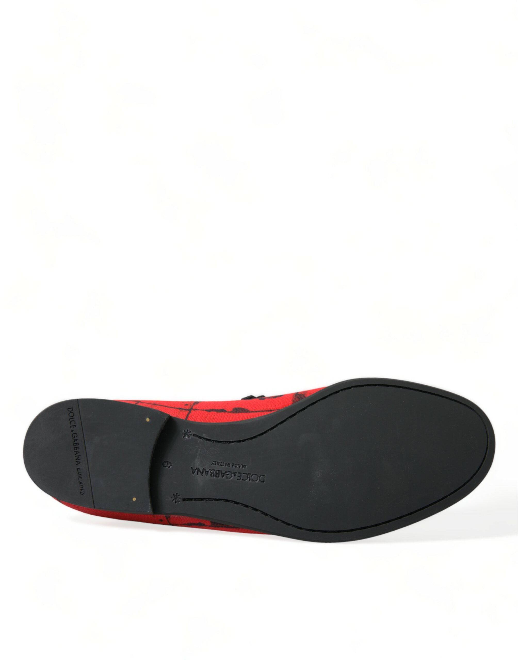 Dolce & Gabbana Torero-Inspired Luxe Red & Black Loafers - ACCEXO
