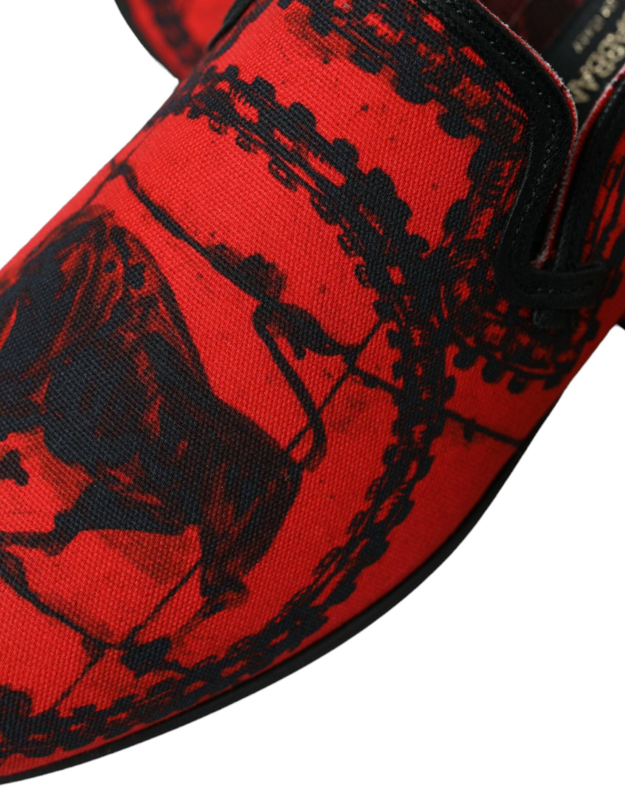 Dolce & Gabbana Torero-Inspired Luxe Red & Black Loafers - ACCEXO