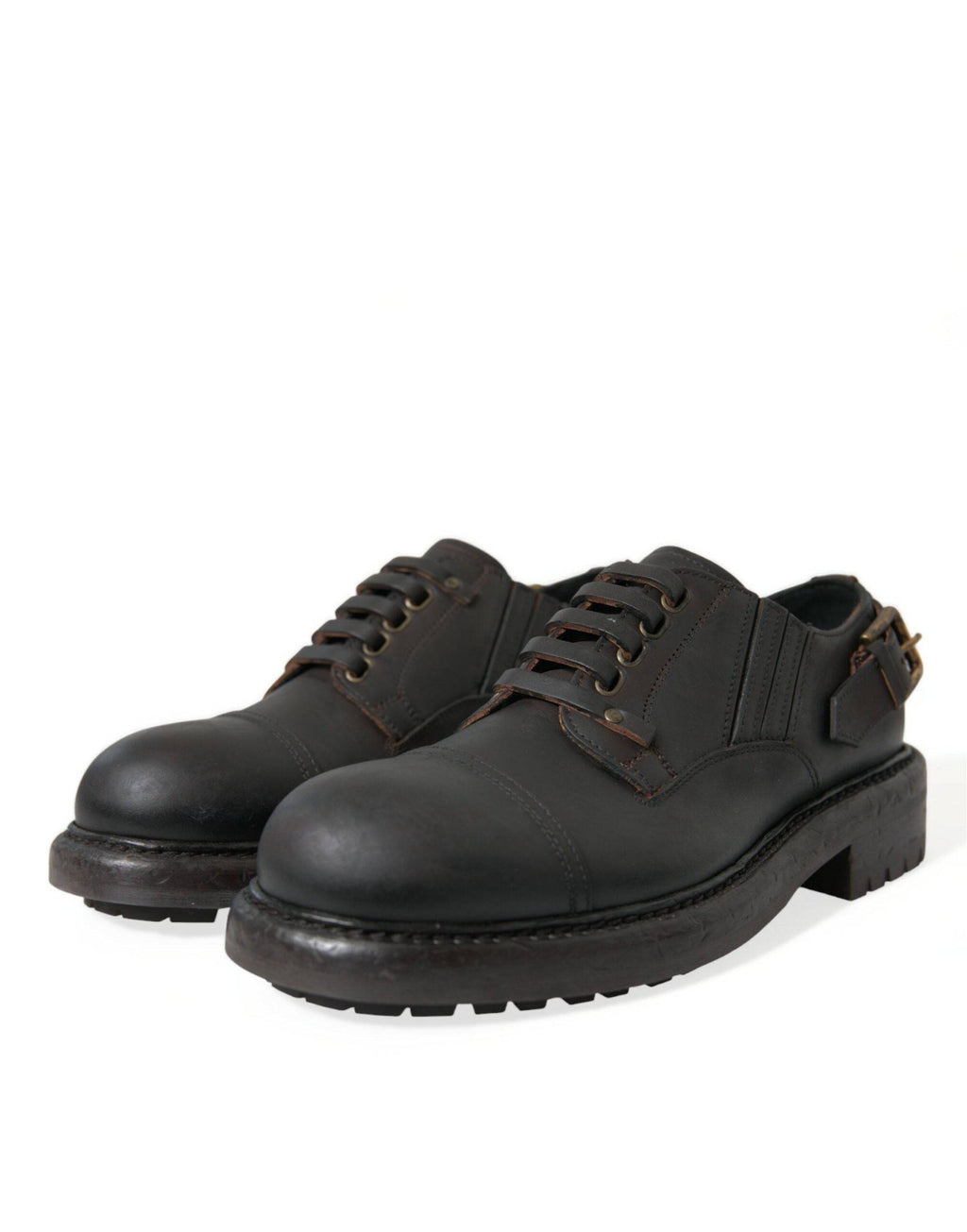 Dolce & Gabbana Elegant Mens Leather Derby Dress Shoes - ACCEXO