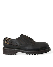 Dolce & Gabbana Elegant Mens Leather Derby Dress Shoes - ACCEXO