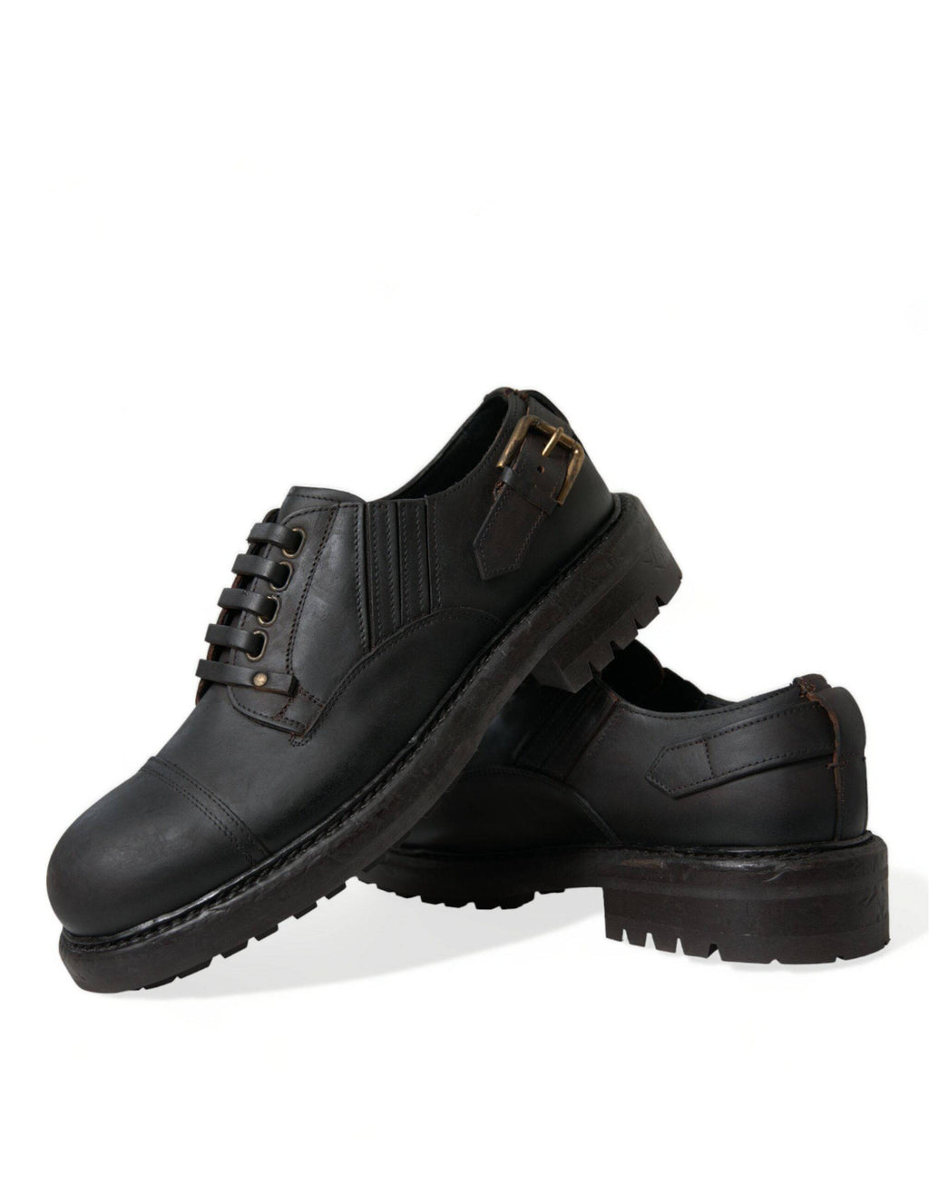 Dolce & Gabbana Elegant Mens Leather Derby Dress Shoes - ACCEXO