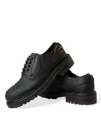 Dolce & Gabbana Elegant Mens Leather Derby Dress Shoes - ACCEXO