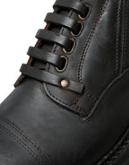 Dolce & Gabbana Elegant Mens Leather Derby Dress Shoes - ACCEXO