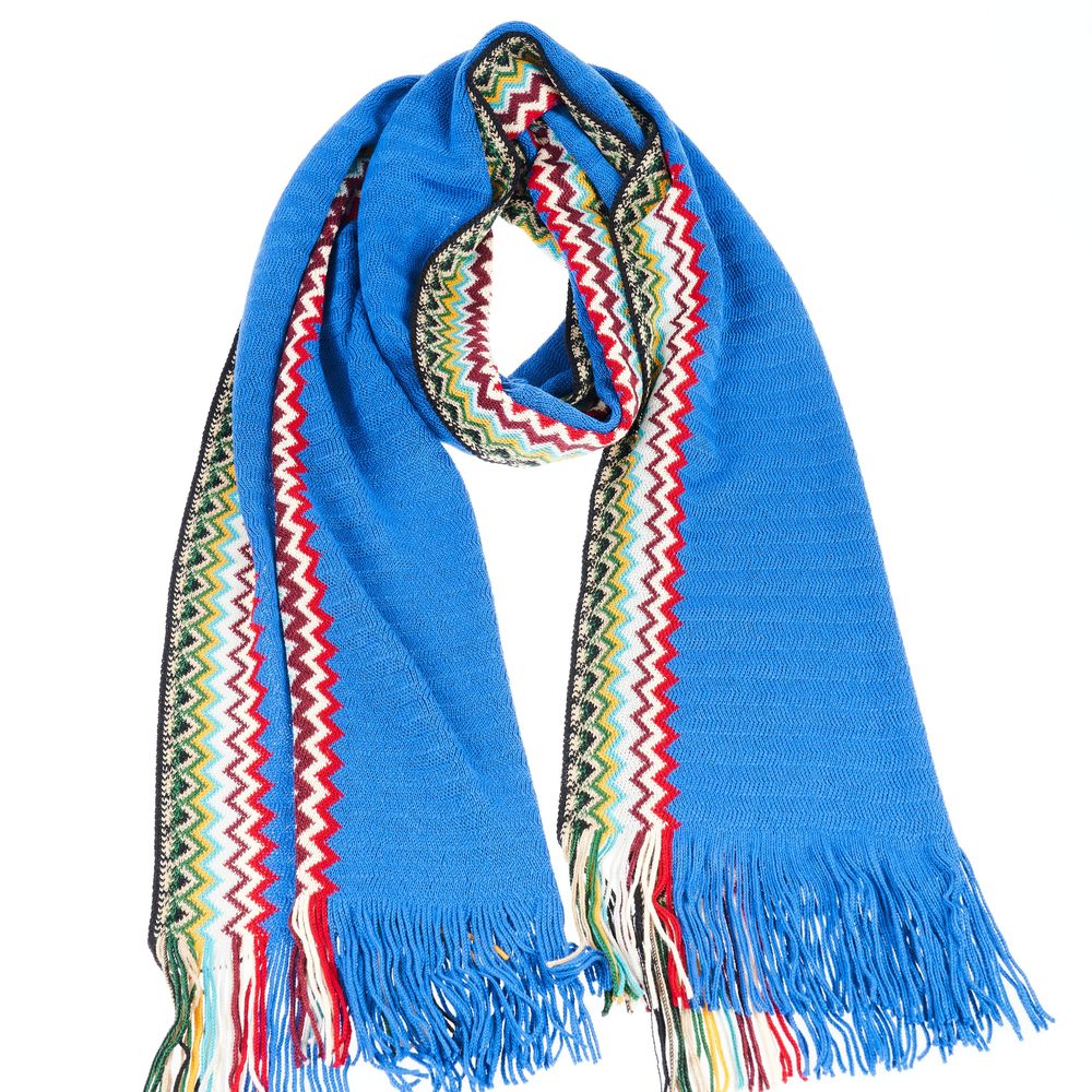 Missoni Blue Wool Men Scarf - ACCEXO