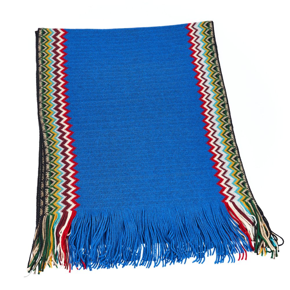 Missoni Blue Wool Men Scarf - ACCEXO