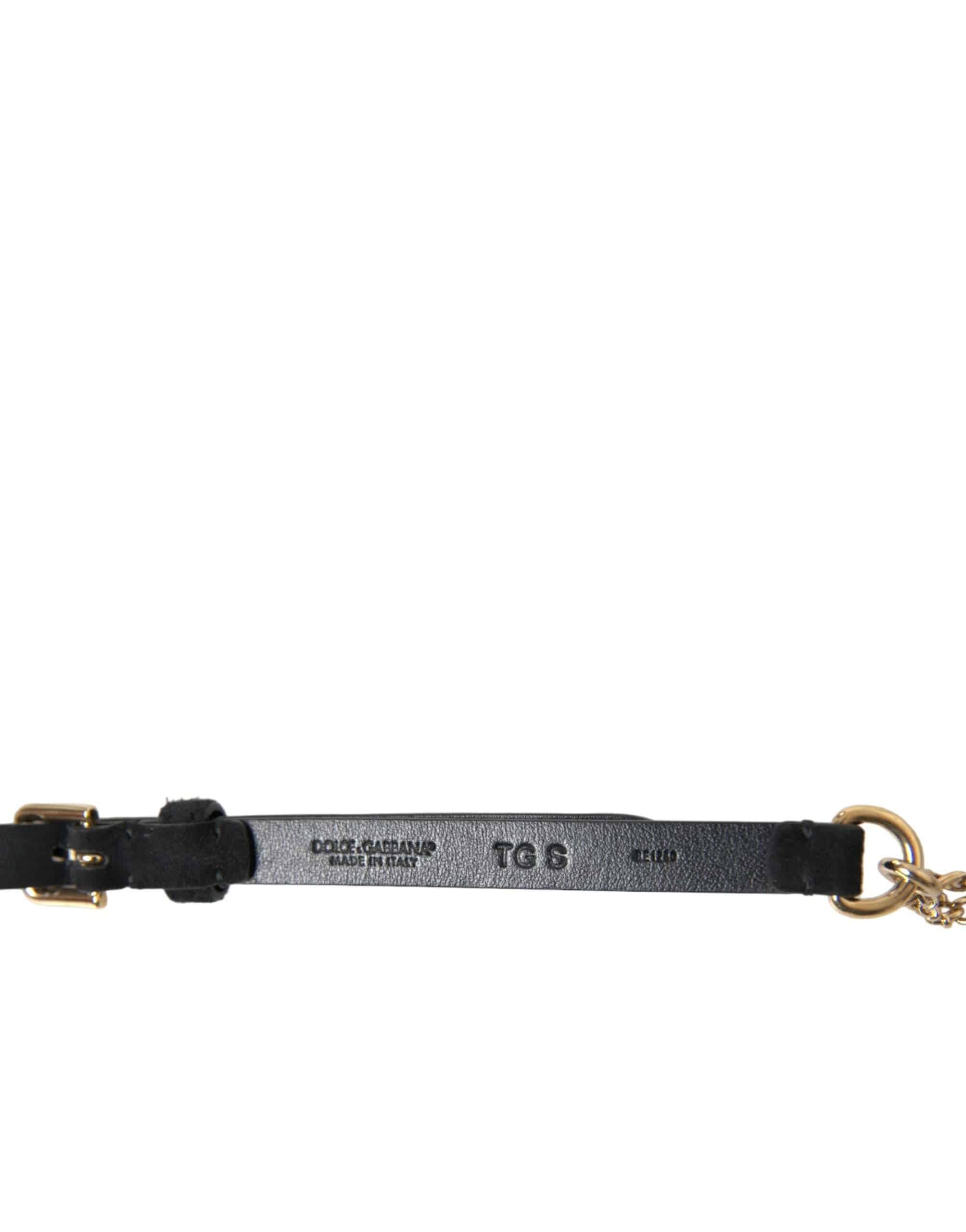 Dolce & Gabbana Elegant Crystal Bounce Leather Waist Belt - ACCEXO