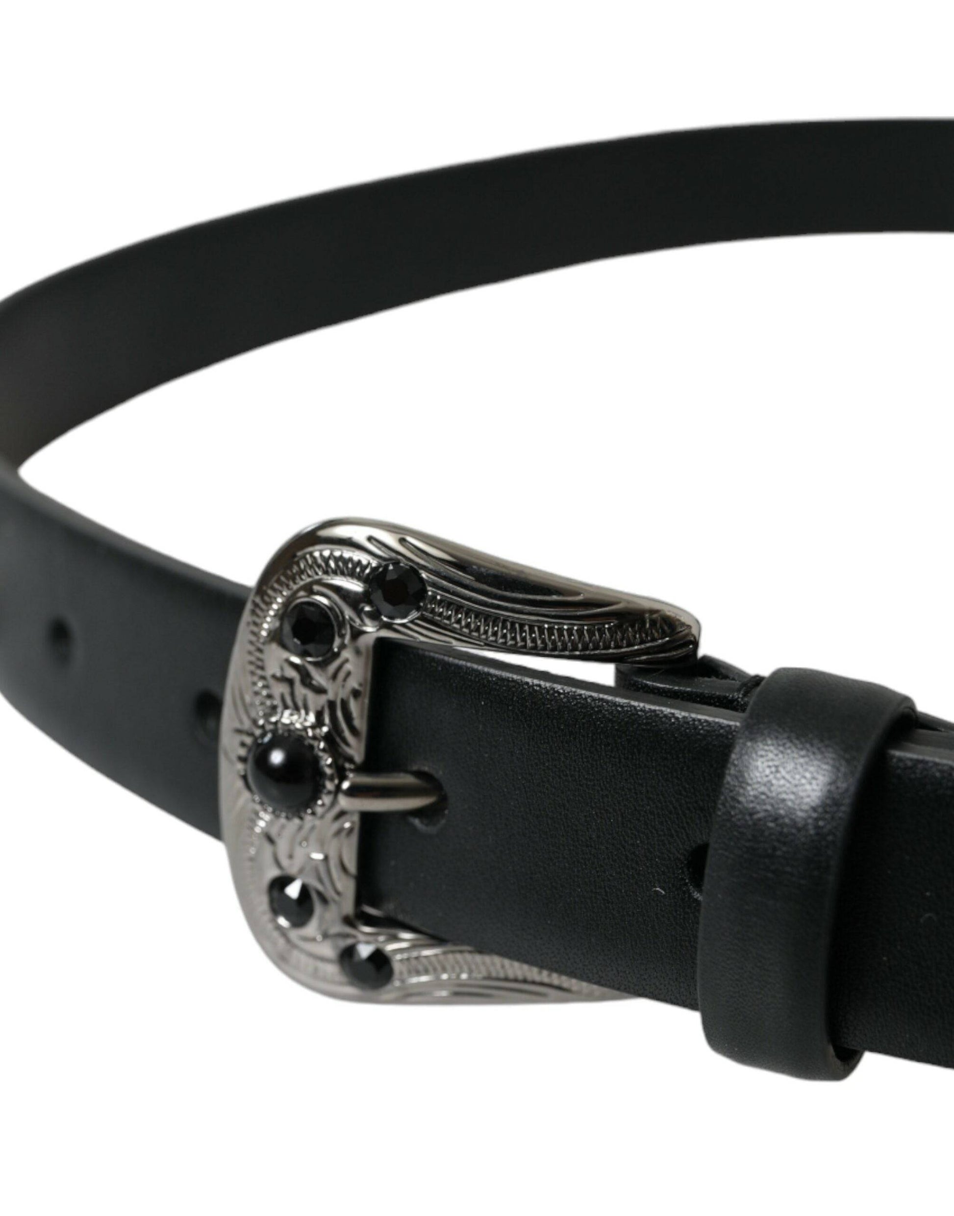 Dolce & Gabbana Engraved Logo Leather Waist Belt - ACCEXO