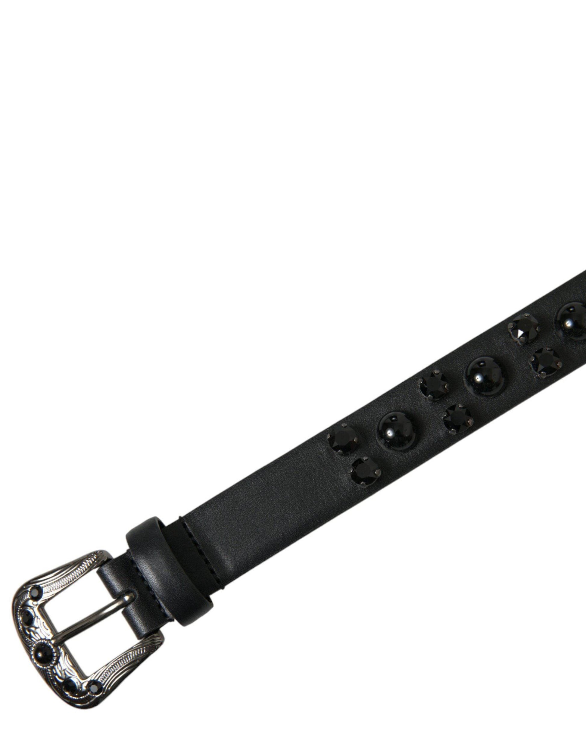 Dolce & Gabbana Engraved Logo Leather Waist Belt - ACCEXO