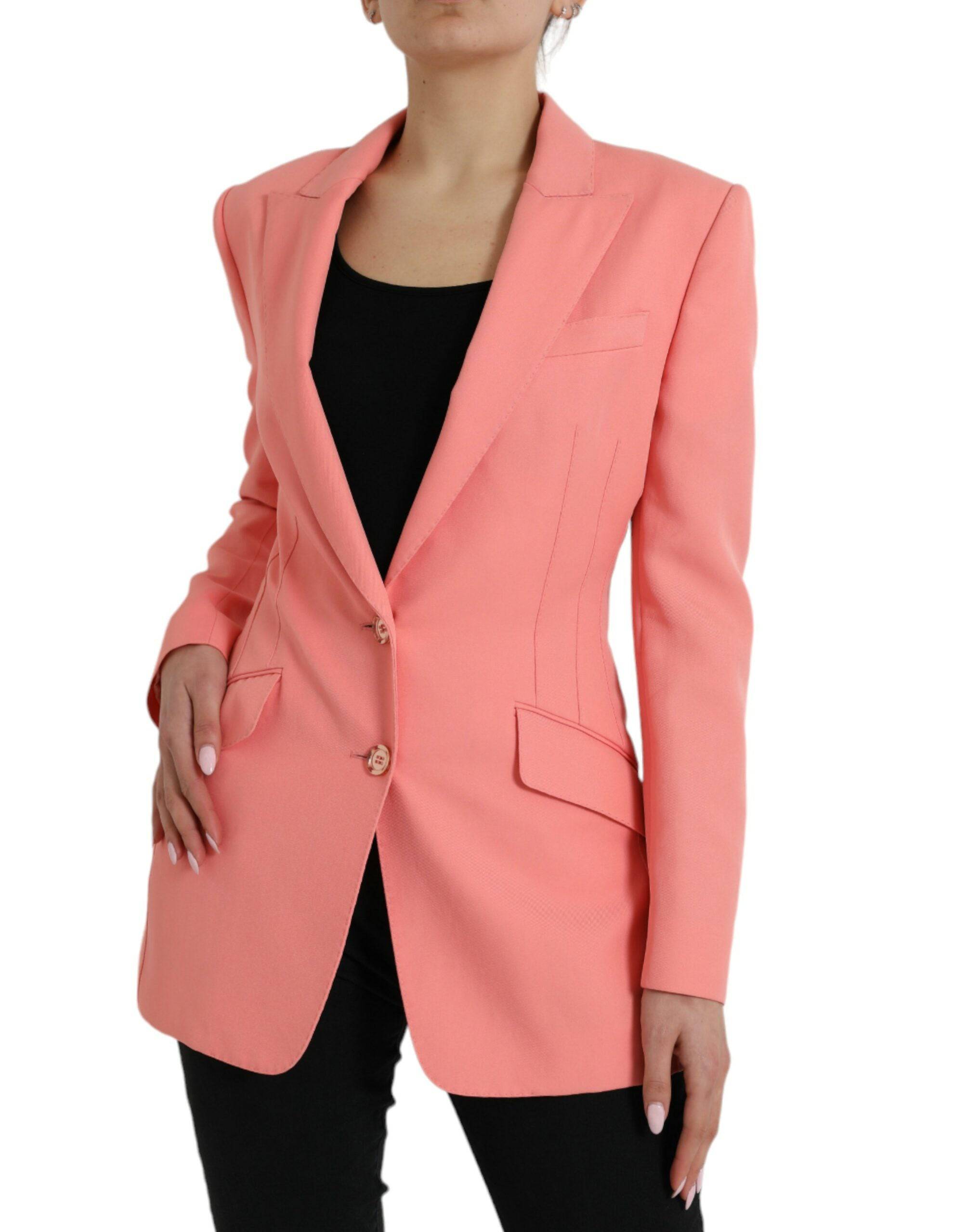 Dolce & Gabbana Pink Polyester Single Breasted Blazer Jacket Secondary image
