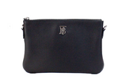 Burberry Peyton Monogram Black Leather Pouch Crossbody Bag Purse - ACCEXO
