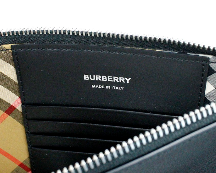 Burberry Peyton Monogram Black Leather Pouch Crossbody Bag Purse - ACCEXO