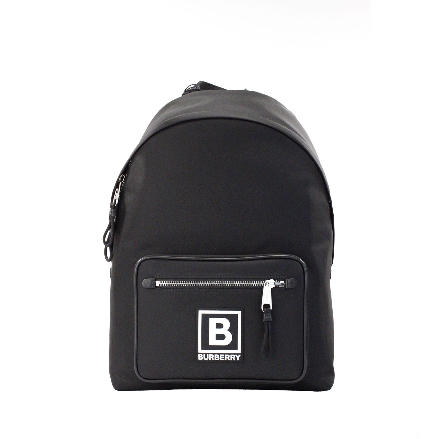 Burberry Abbeydale Branded Stamp Black Nylon Backpack Shoulder Bookbag - ACCEXO