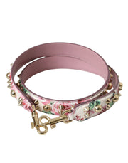 Dolce & Gabbana Pink Floral Handbag Accessory Shoulder Strap - ACCEXO