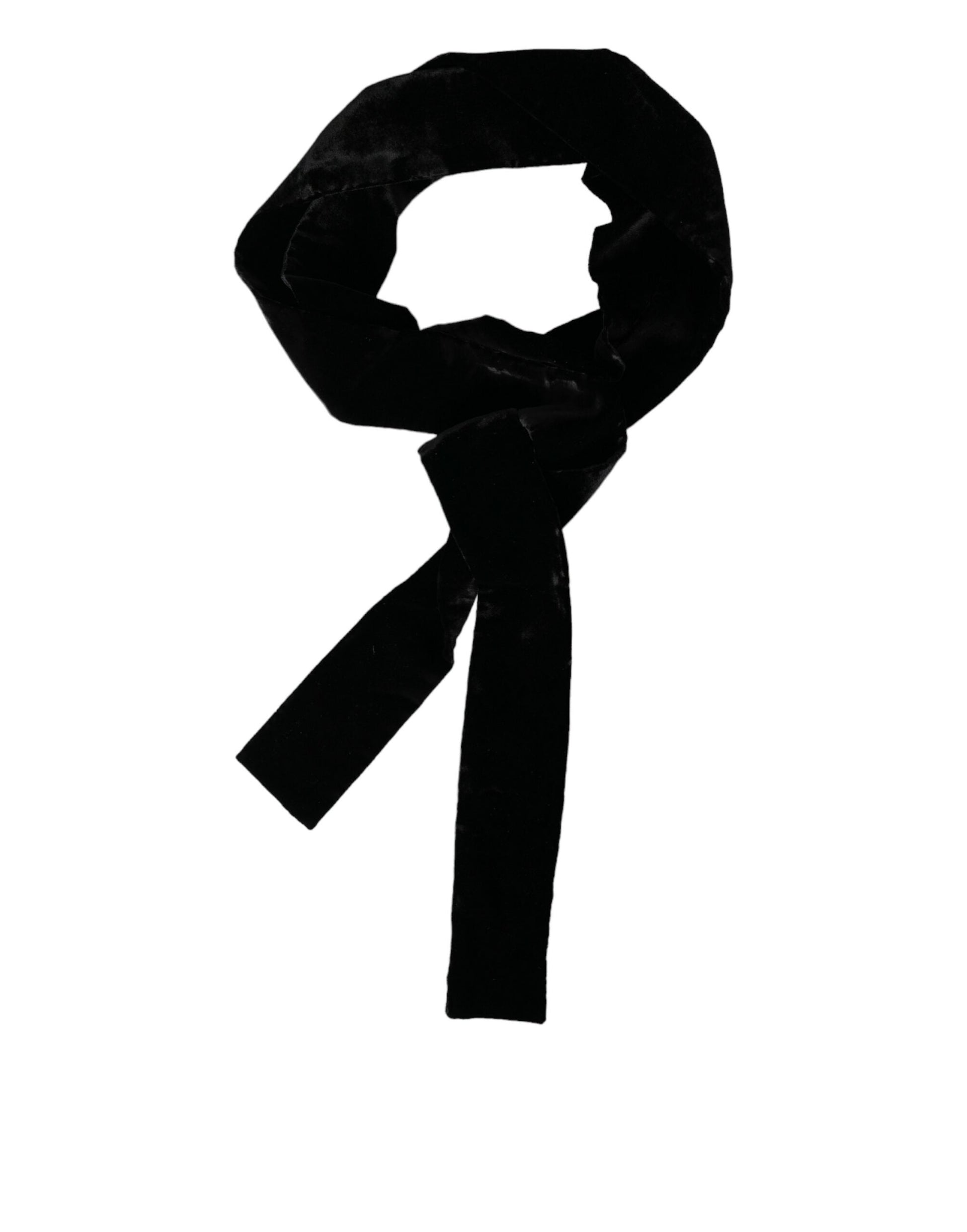 Dolce & Gabbana Black Viscose Wide Waist Women Belt - ACCEXO