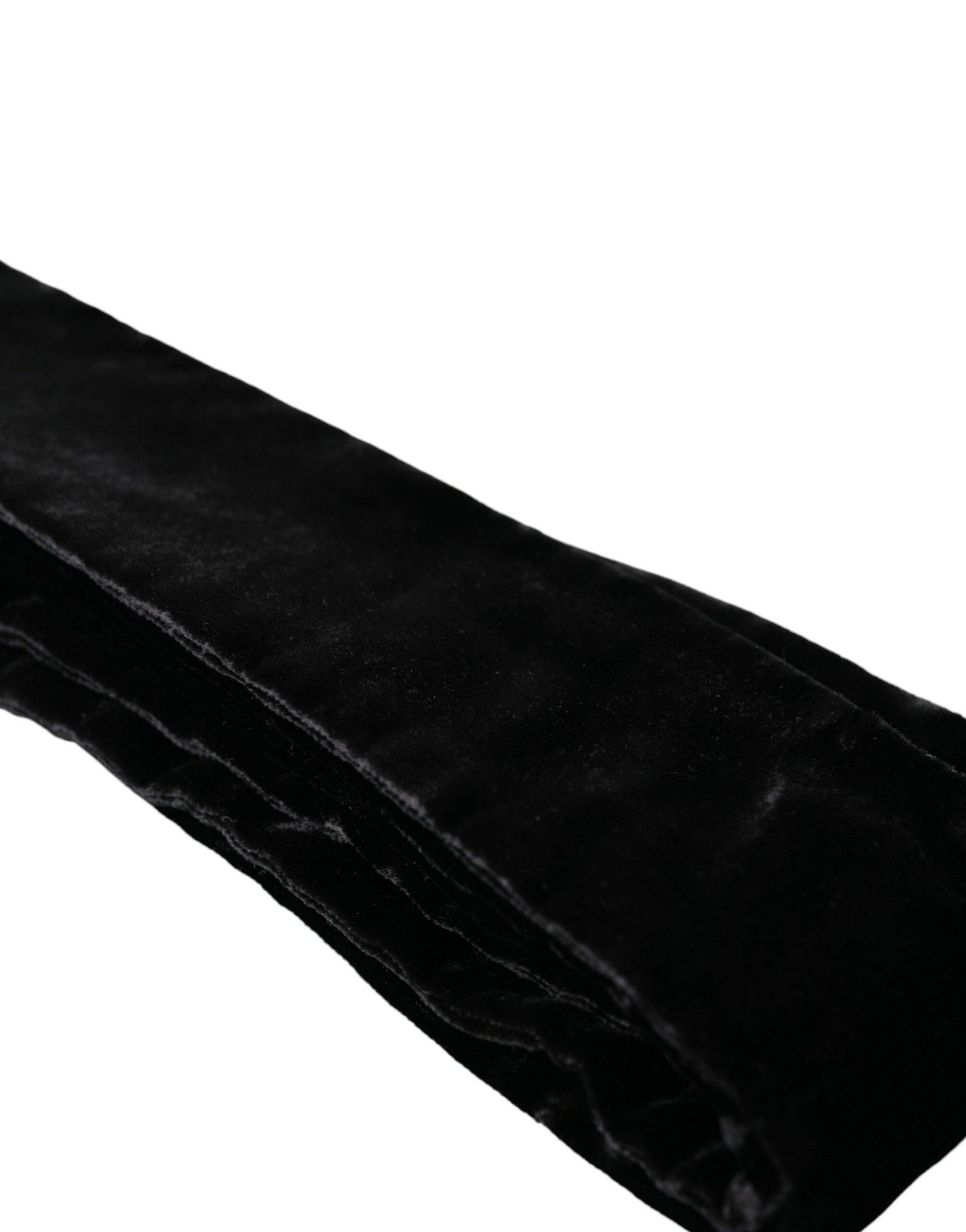 Dolce & Gabbana Black Viscose Wide Waist Women Belt - ACCEXO