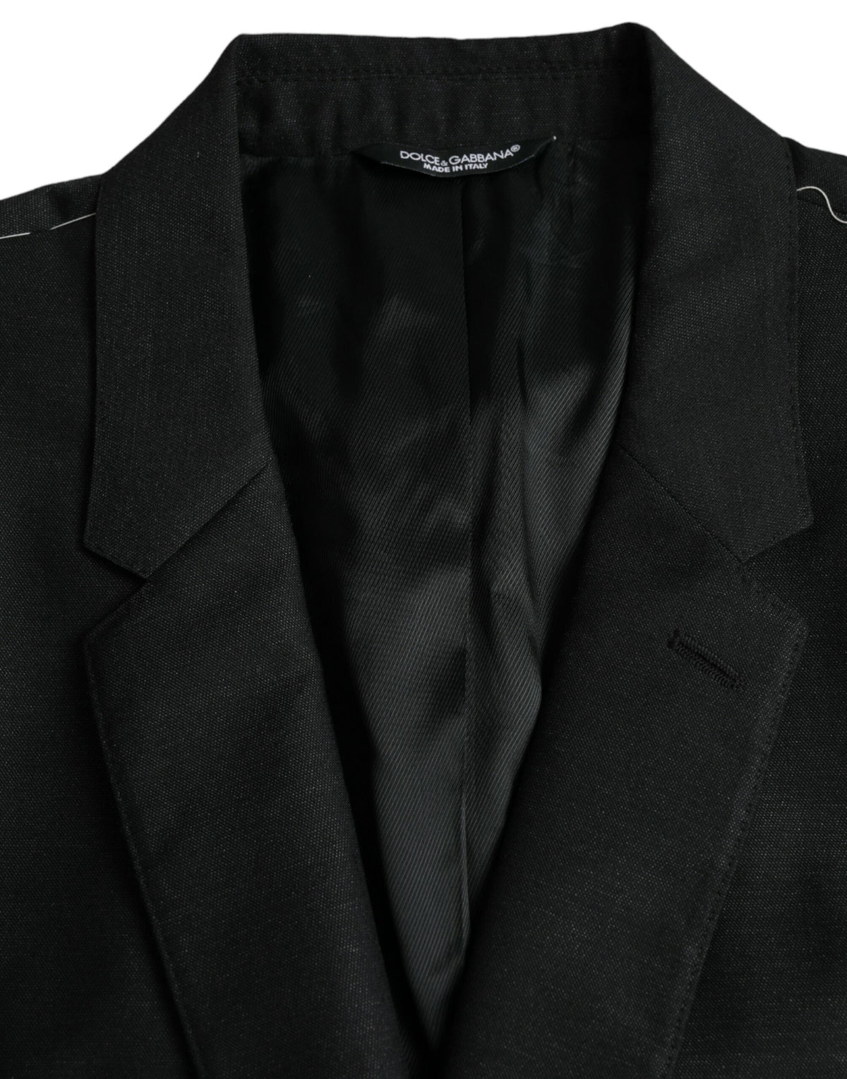 Dolce & Gabbana Dark Gray Wool Notch SingleBreasted Coat Blazer