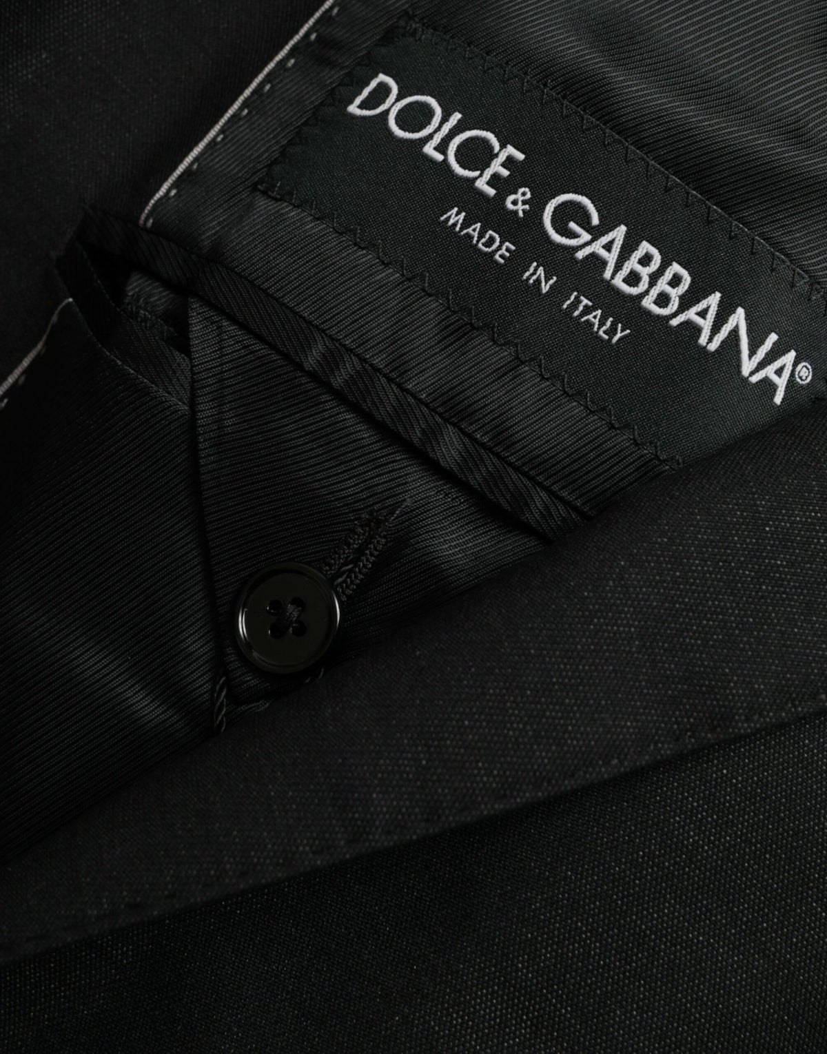 Dolce & Gabbana Dark Gray Wool Notch SingleBreasted Coat Blazer