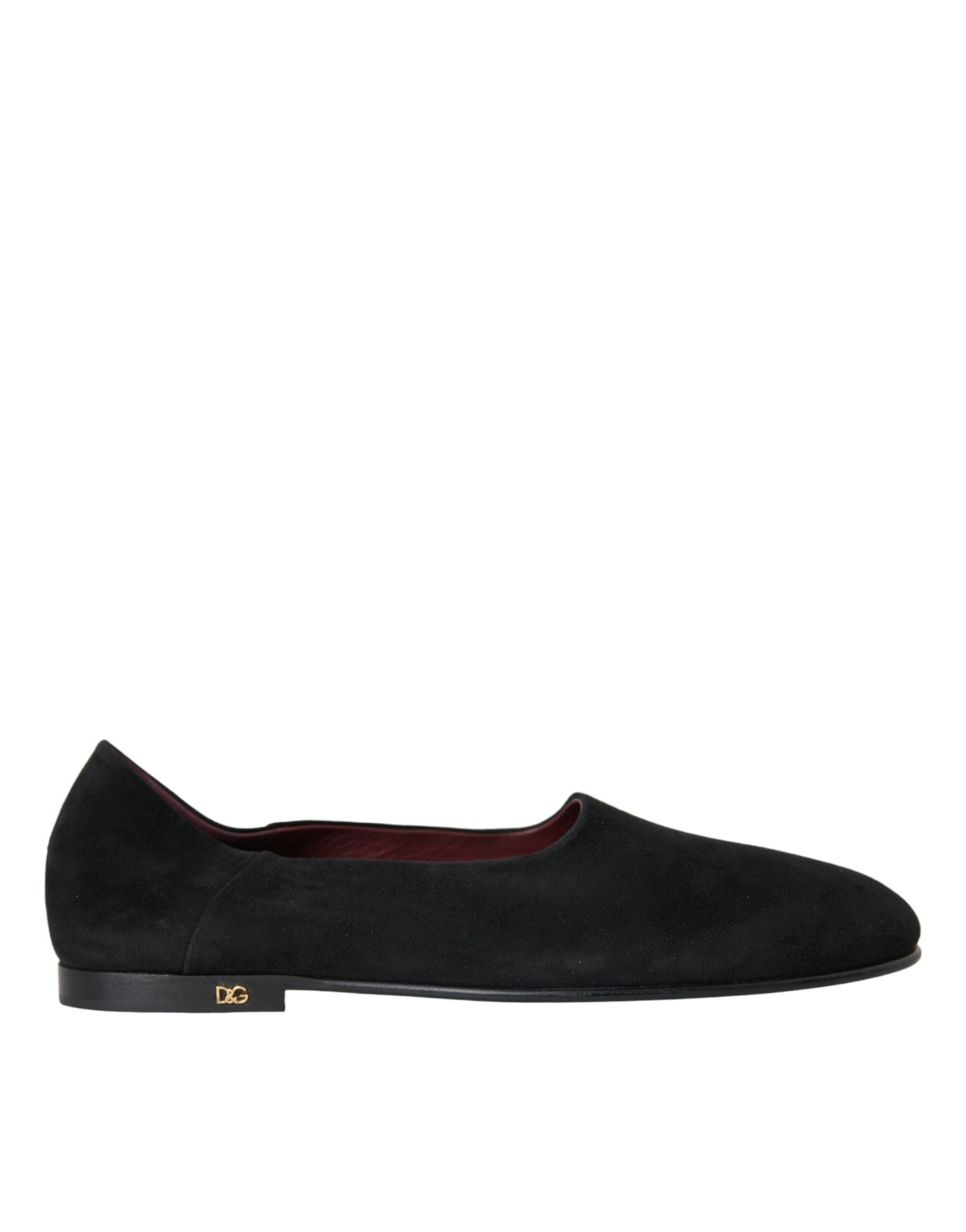 Dolce & Gabbana Black Suede Loafers Formal Dress Slip On Shoes - ACCEXO