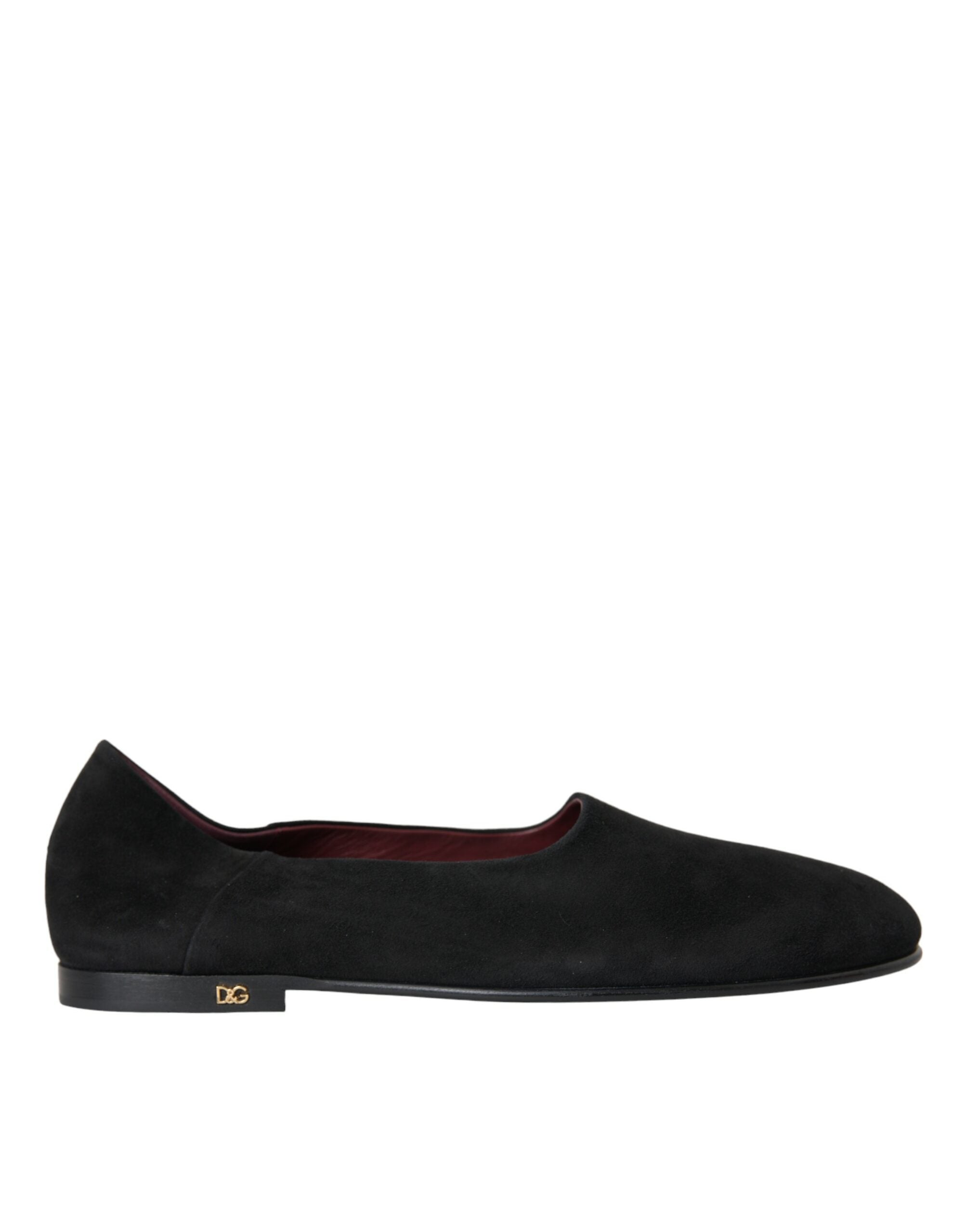 Dolce & Gabbana Black Suede Loafers Formal Dress Slip On Shoes - ACCEXO