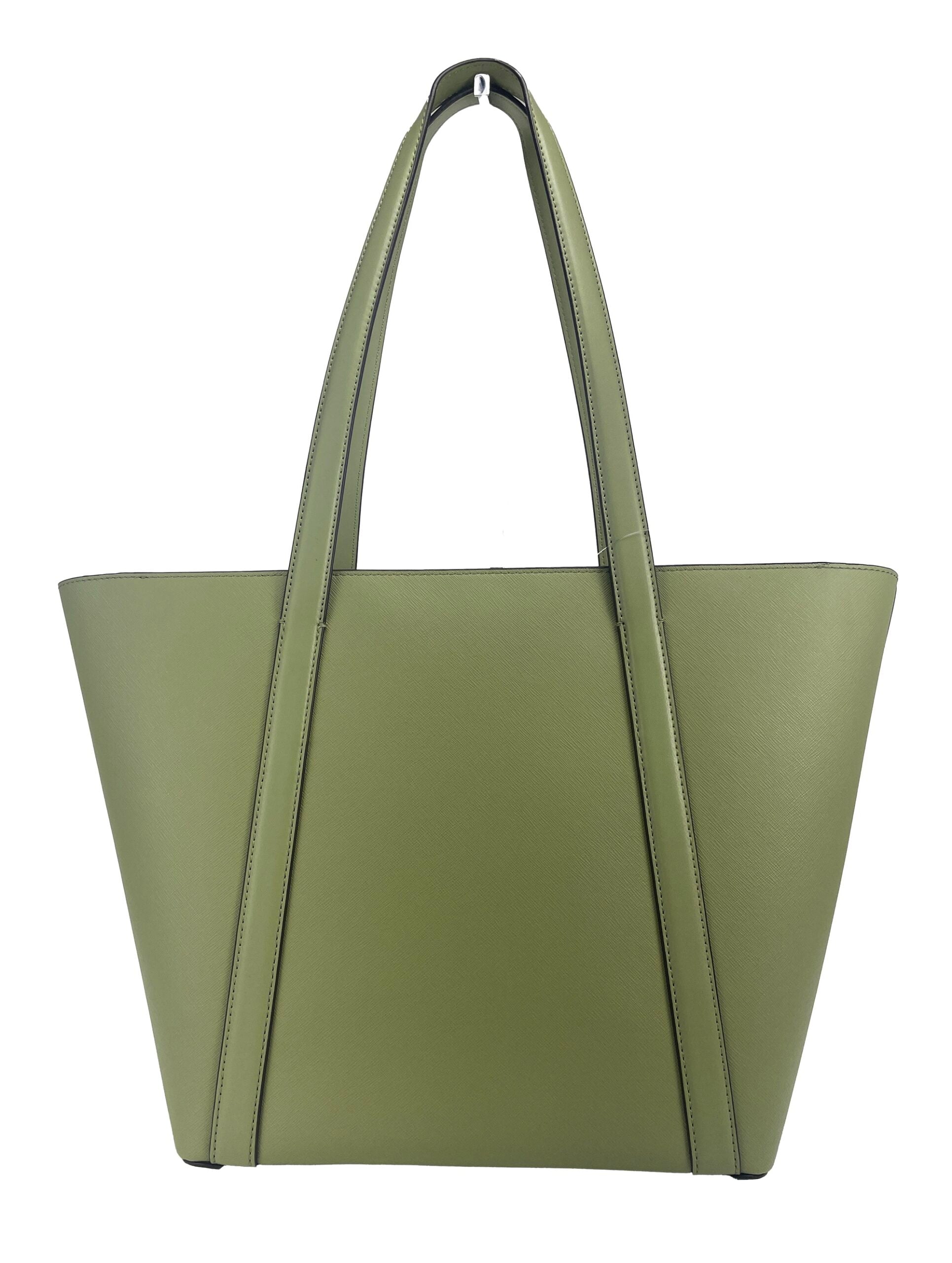 Michael Kors Large Pratt Shoulder Zip Tote Bag Light Sage - ACCEXO