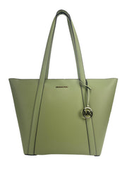 Michael Kors Large Pratt Shoulder Zip Tote Bag Light Sage - ACCEXO