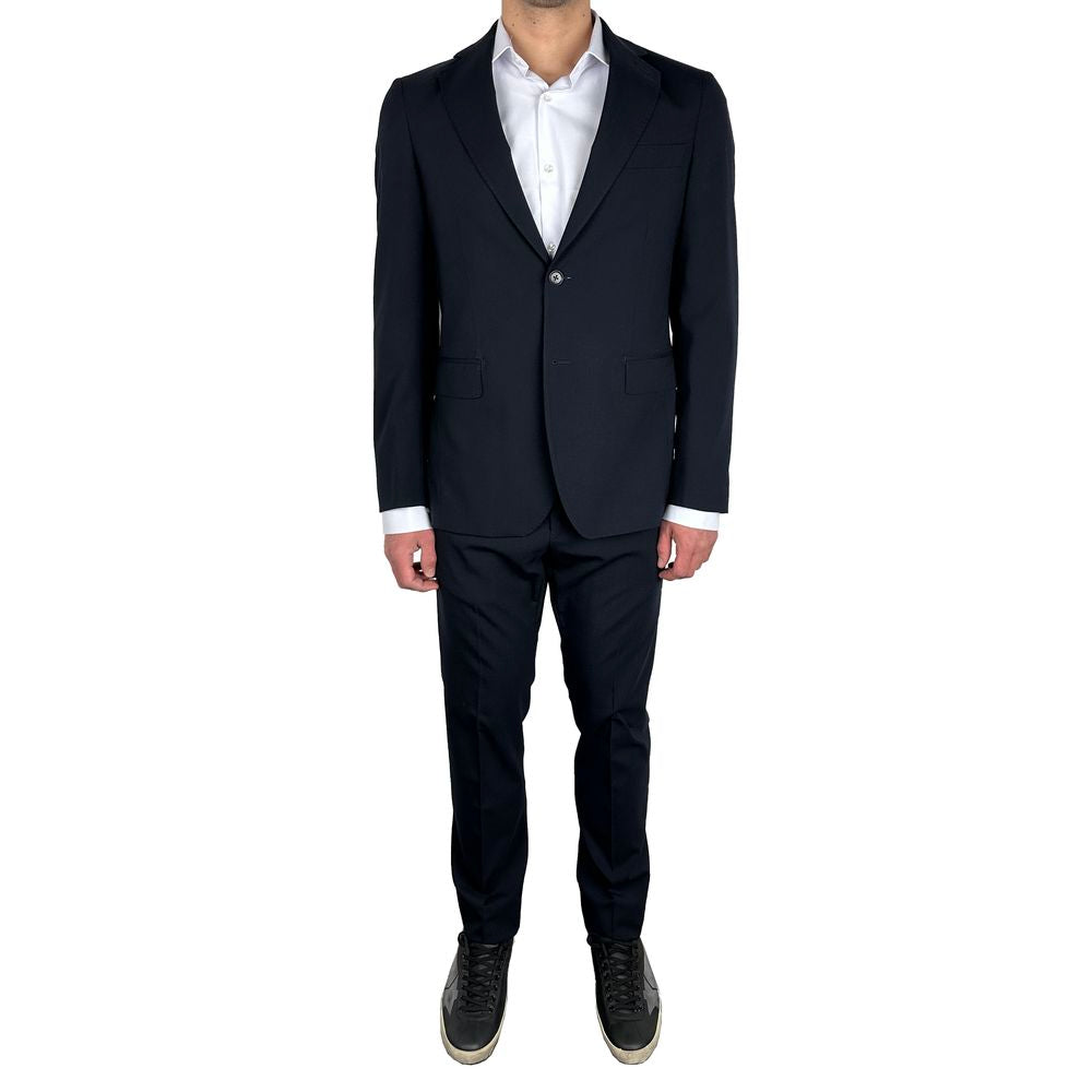 Aquascutum Blue Wool Men's Suit - ACCEXO