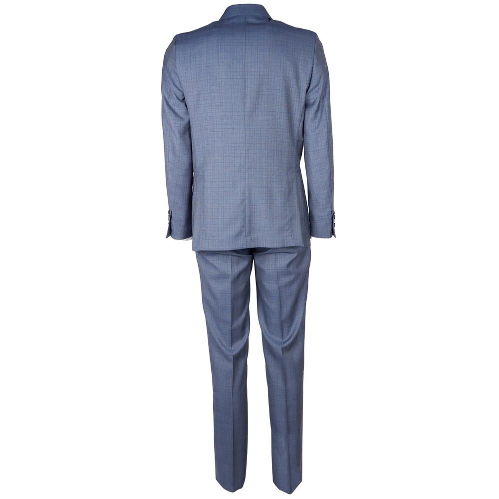 Made in Italy Blue Wool Men Suit - ACCEXO