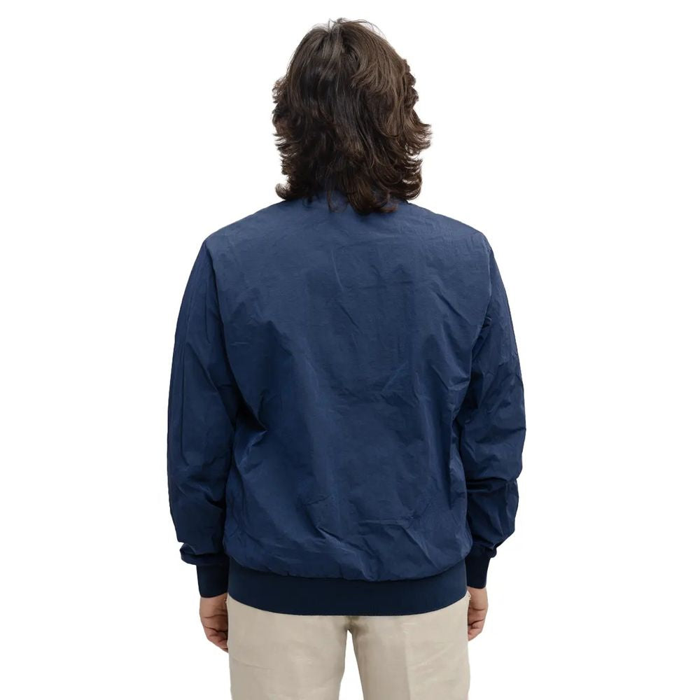 Refrigiwear Elevated Casual Blue Bomber Jacket - ACCEXO
