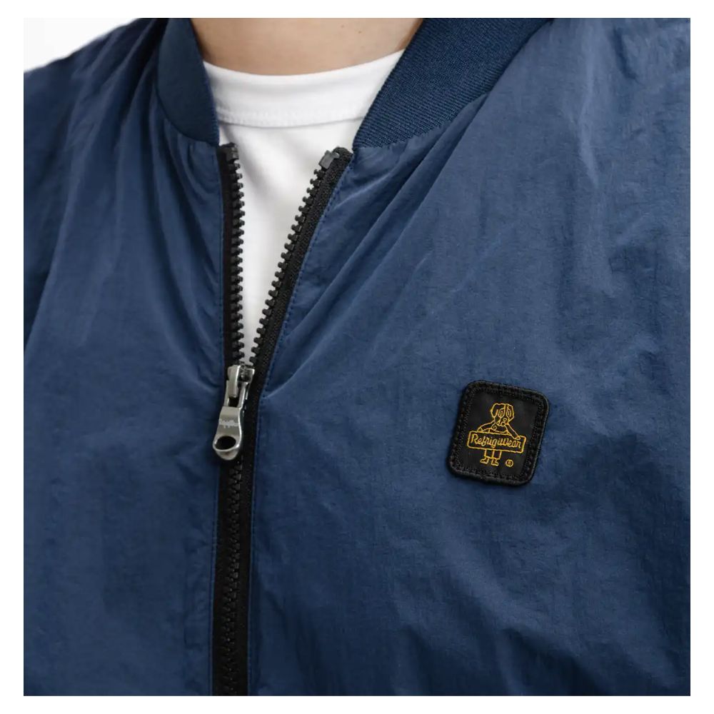 Refrigiwear Elevated Casual Blue Bomber Jacket - ACCEXO