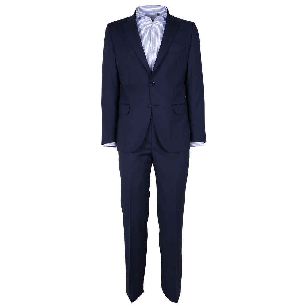 Made in Italy Blue Wool Men Suit - ACCEXO