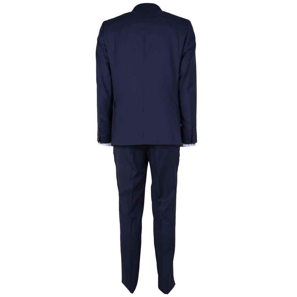 Made in Italy Blue Wool Men Suit - ACCEXO