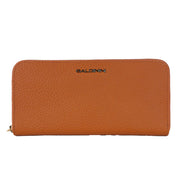 Baldinini Trend Elegant Orange Leather Wallet with Zipper - ACCEXO