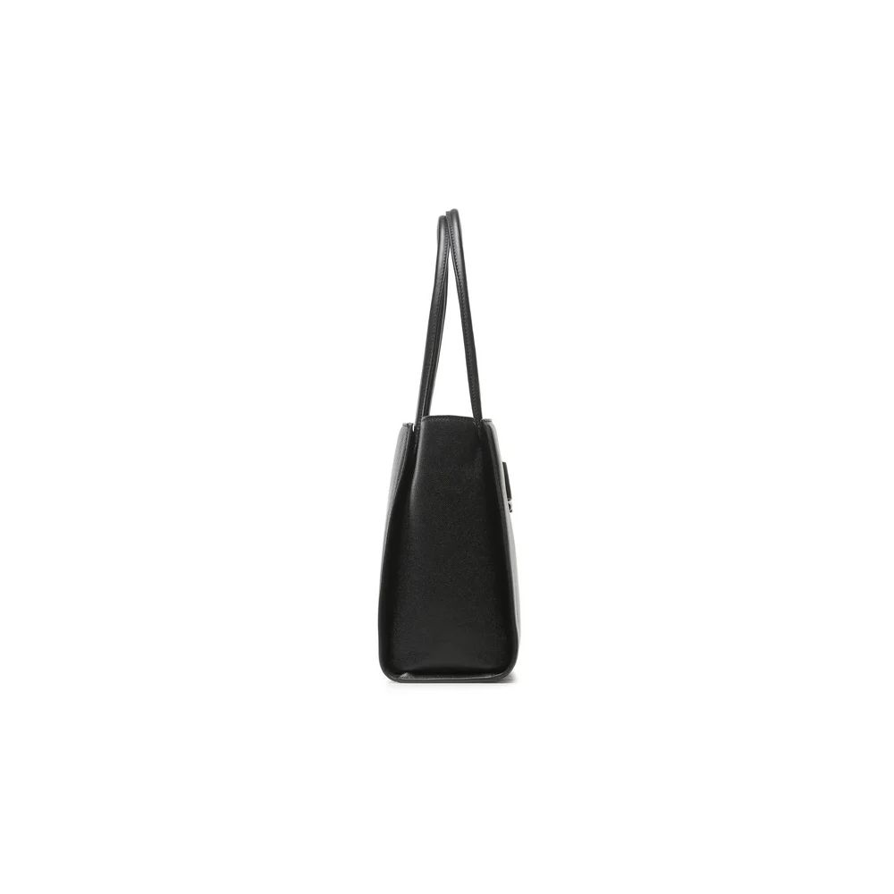 Plein Sport Chic Ebony Tote with Silver Logo Accent - ACCEXO