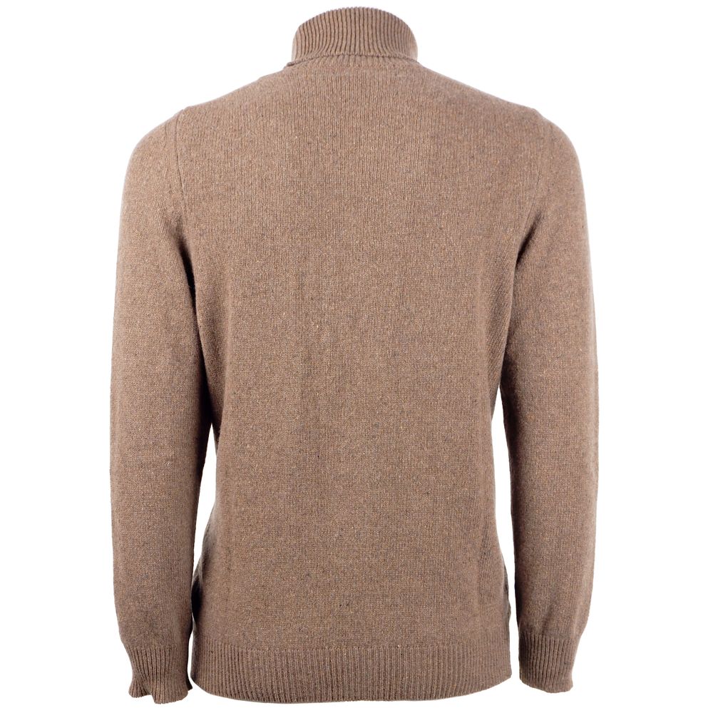 Emilio Romanelli Brown Cashmere Men Sweater - ACCEXO