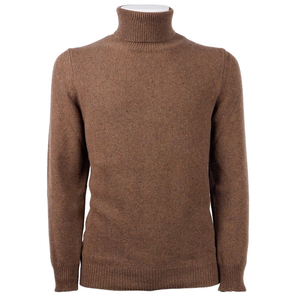 Emilio Romanelli Brown Cashmere Men Sweater - ACCEXO